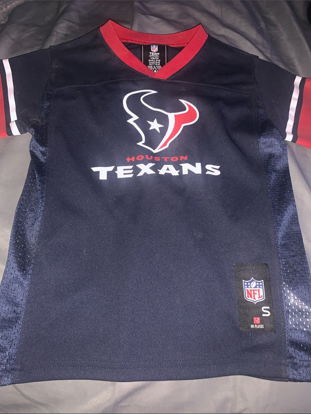 NFL Houston Texans Youth Navy and Red Jersey Top
